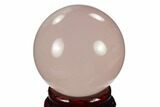 Polished Rose Quartz Sphere - Madagascar #133795-1